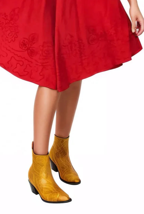 Antiqued Red Boho Short Sleeve Flowy Dress – Loose Fit Tenku Designs