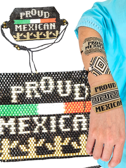 Wixarika Miyuki Beaded Bracelets – Handmade Mexican Huichol Jewelry "Corona"