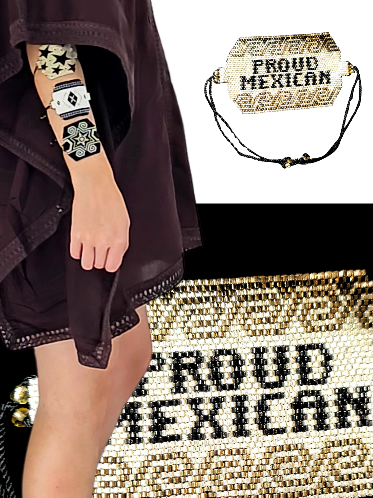 Wixarika Miyuki Beaded Bracelets – Handmade Mexican Huichol Jewelry "Corona"