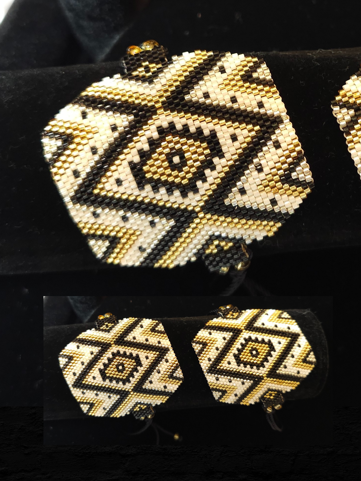 Wixarika Miyuki Beaded Bracelets – Handmade Mexican Huichol Jewelry "Corona"