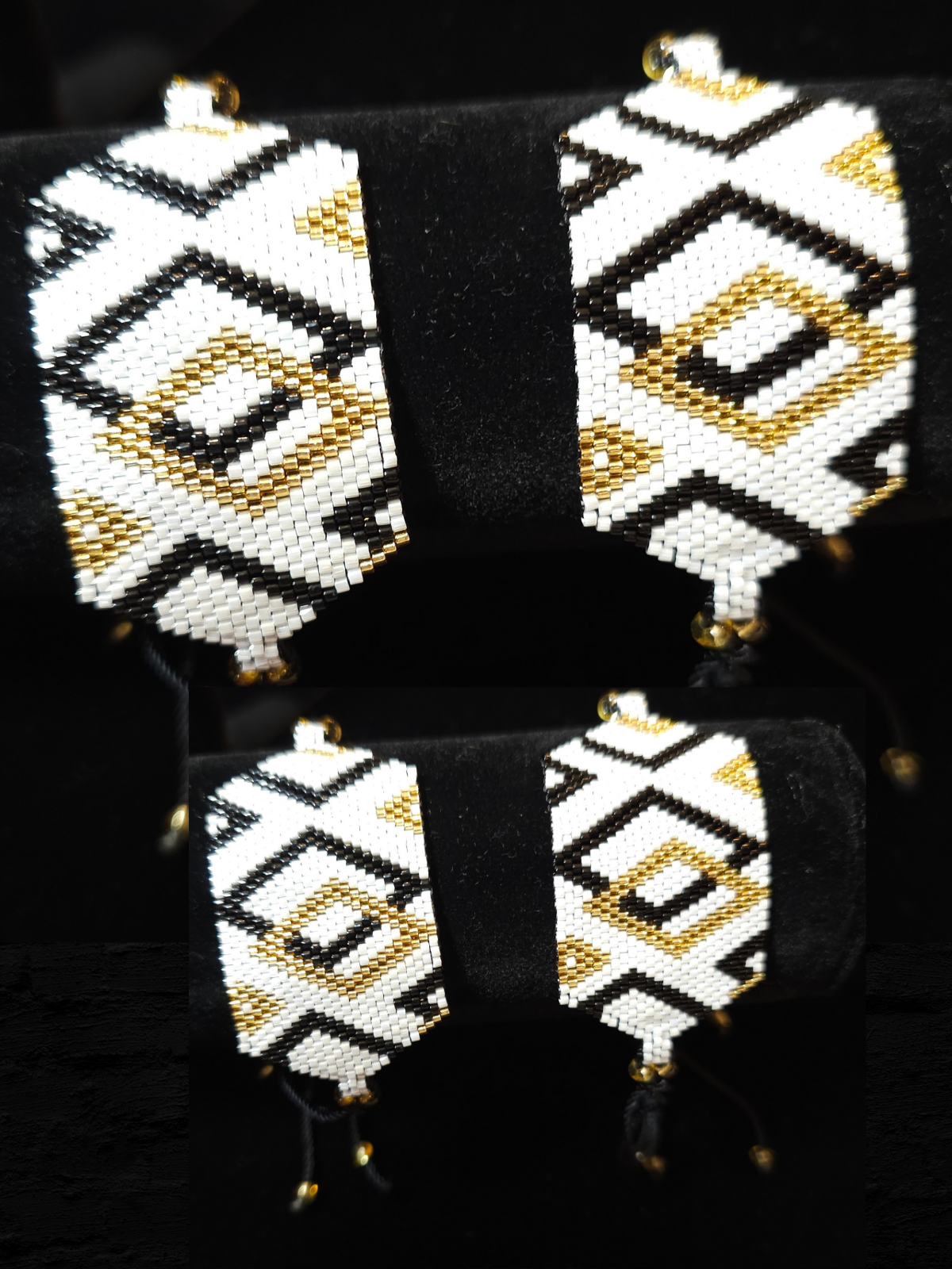 Wixarika Miyuki Beaded Bracelets – Handmade Mexican Huichol Jewelry "Corona"