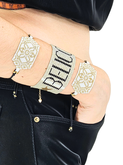 Wixarika Miyuki Beaded Bracelets – Handmade Mexican Huichol Jewelry "Corona"