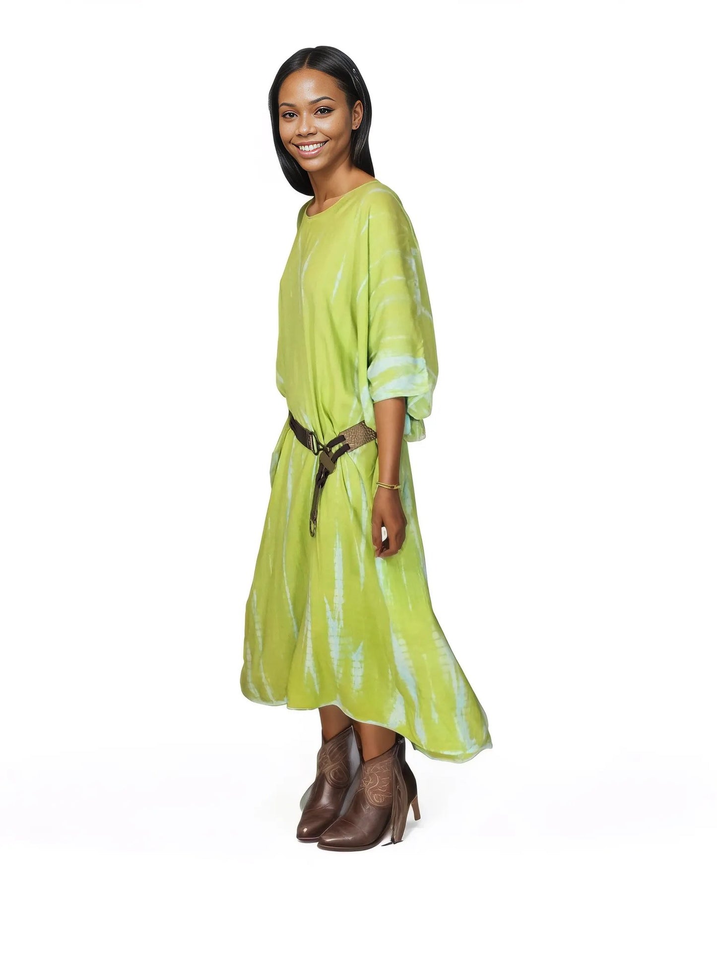 Boho Raw Lime Launch Dress