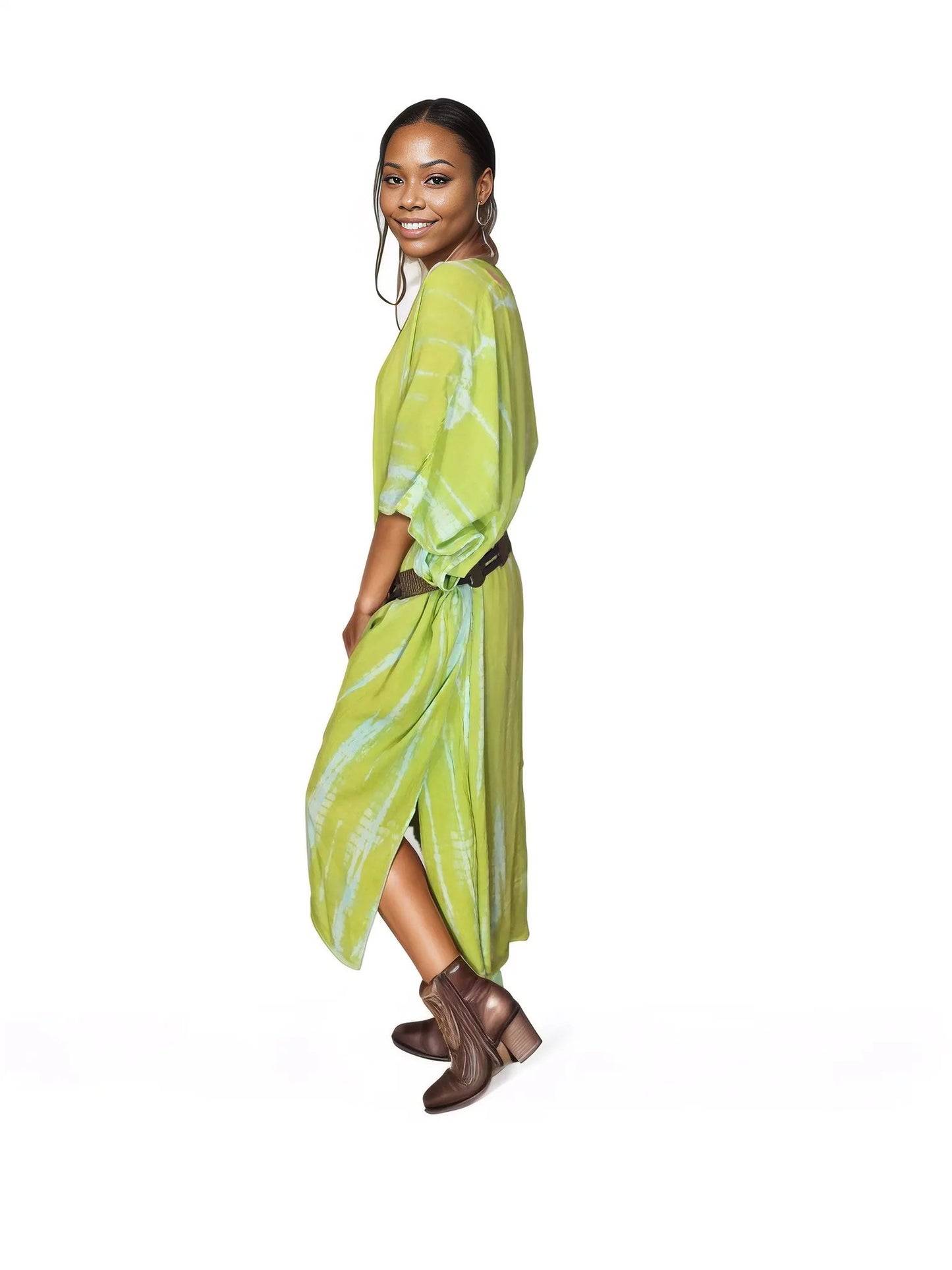 Boho Raw Lime Launch Dress