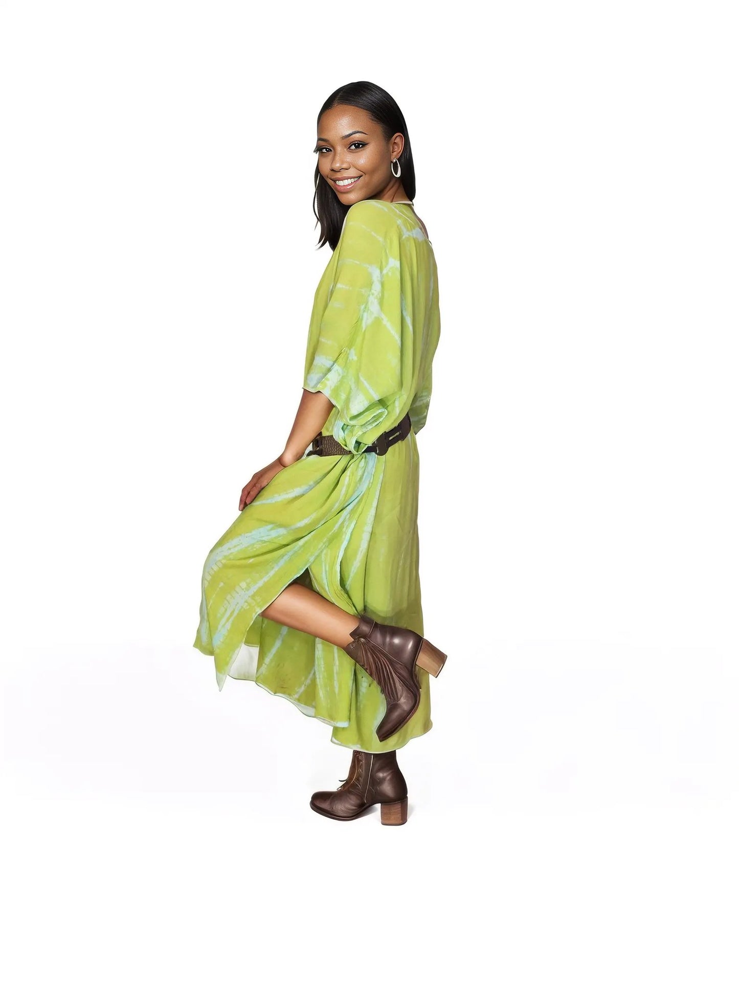 Boho Raw Lime Launch Dress