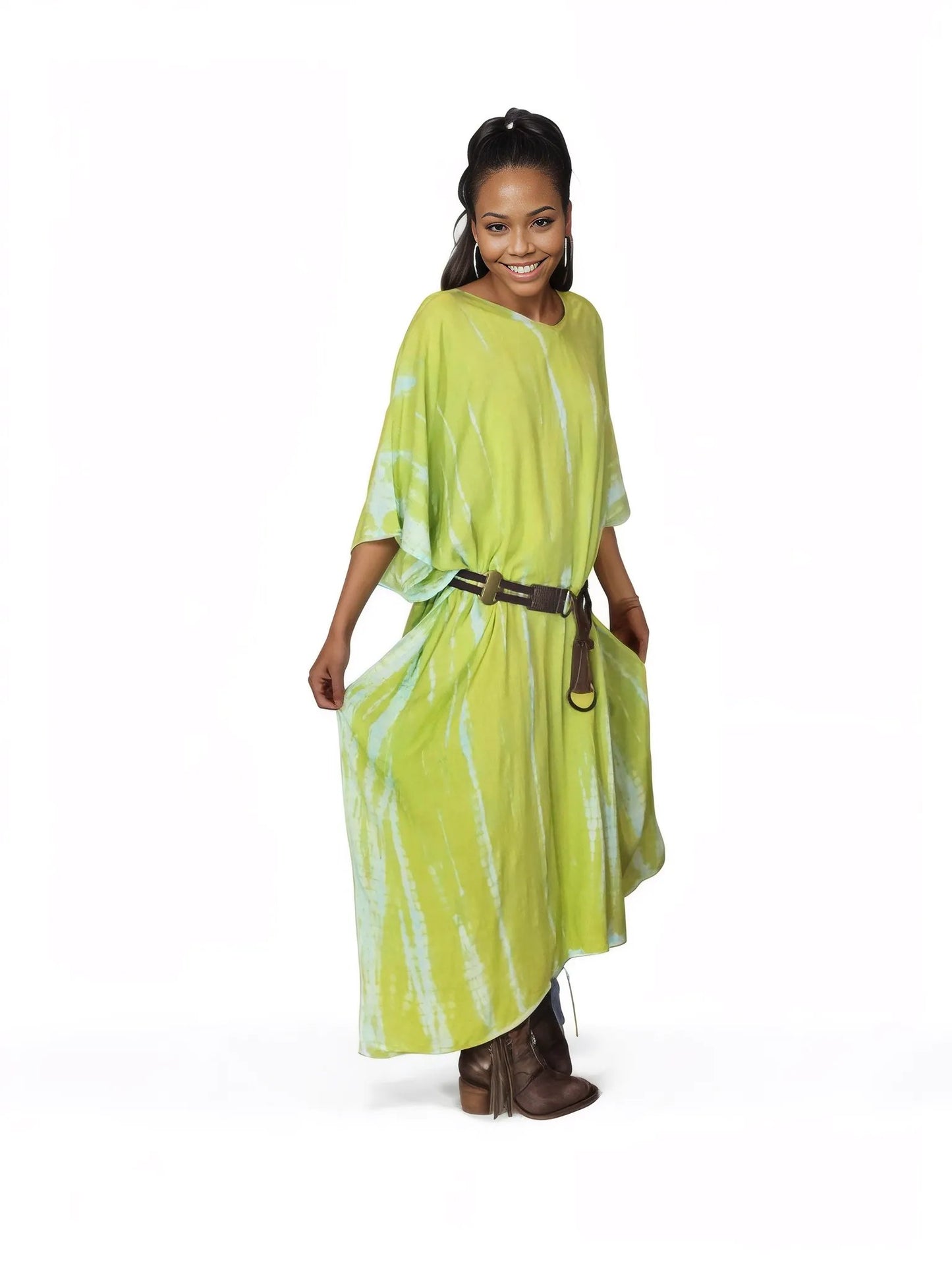 Boho Raw Lime Launch Dress