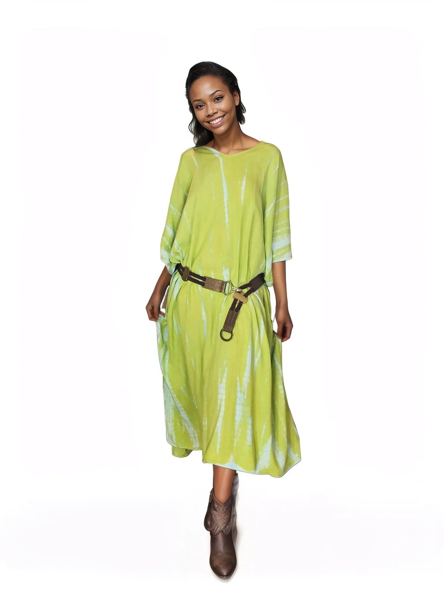 Boho Raw Lime Launch Dress