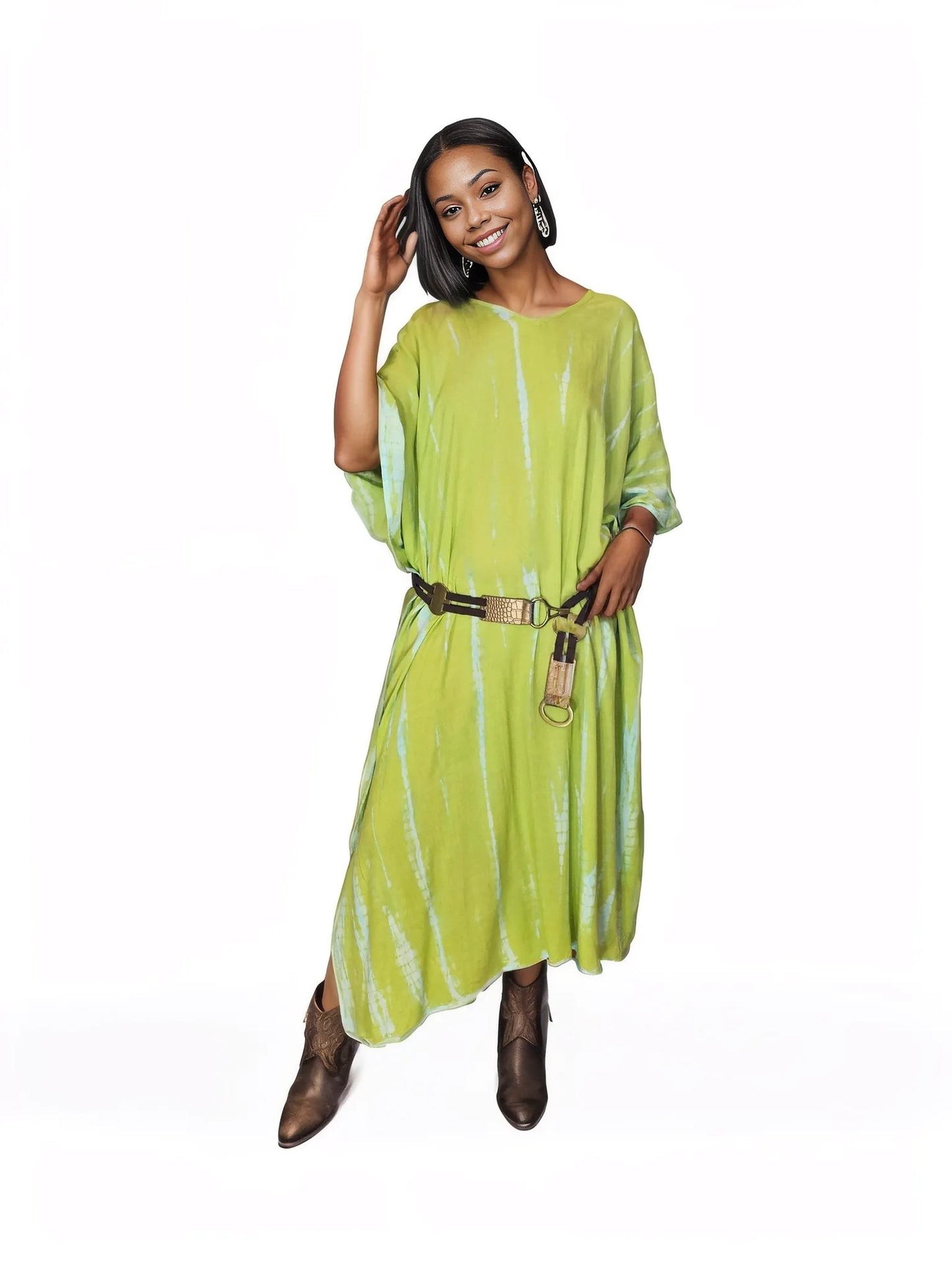 Boho Raw Lime Launch Dress