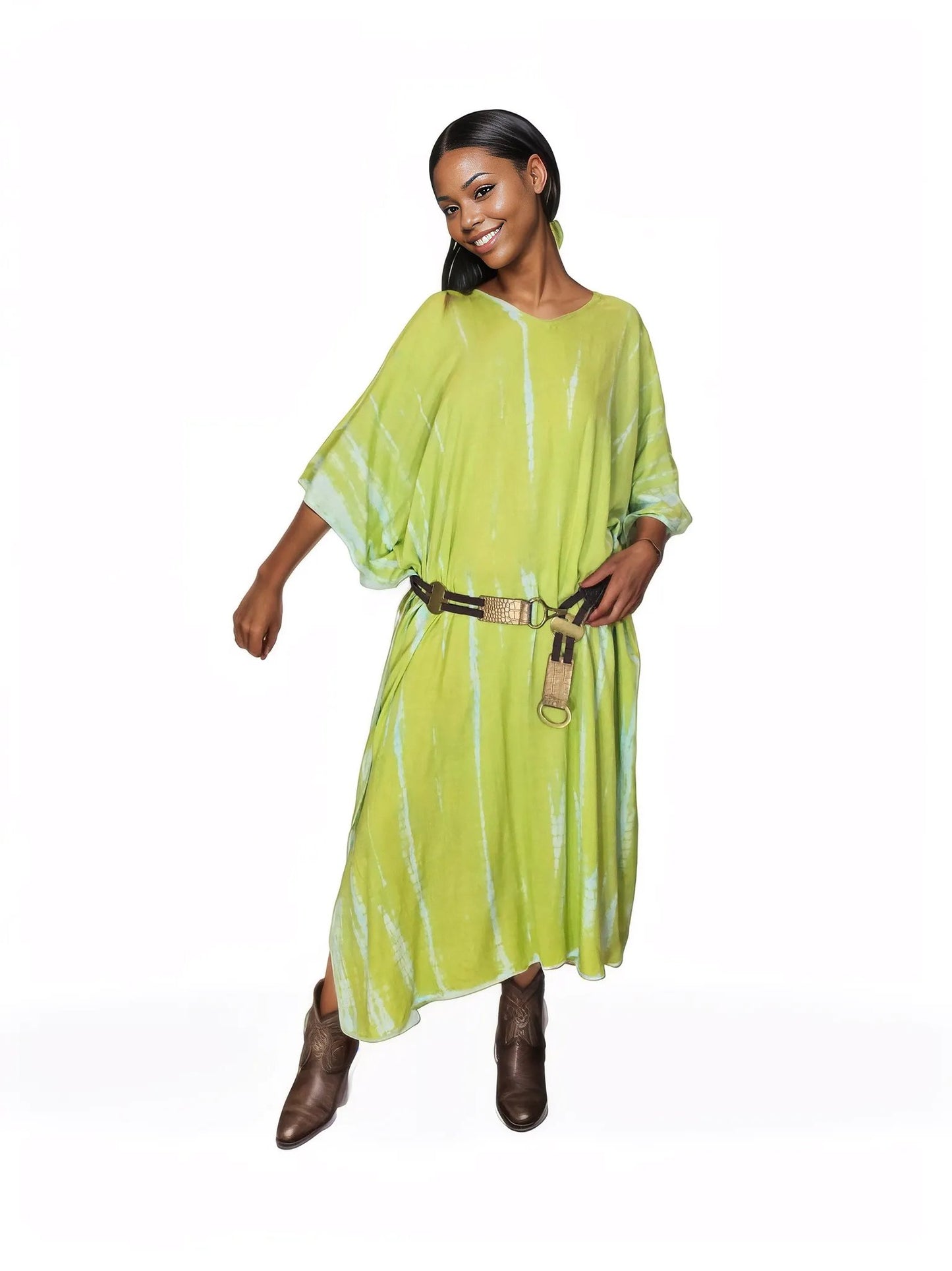 Boho Raw Lime Launch Dress