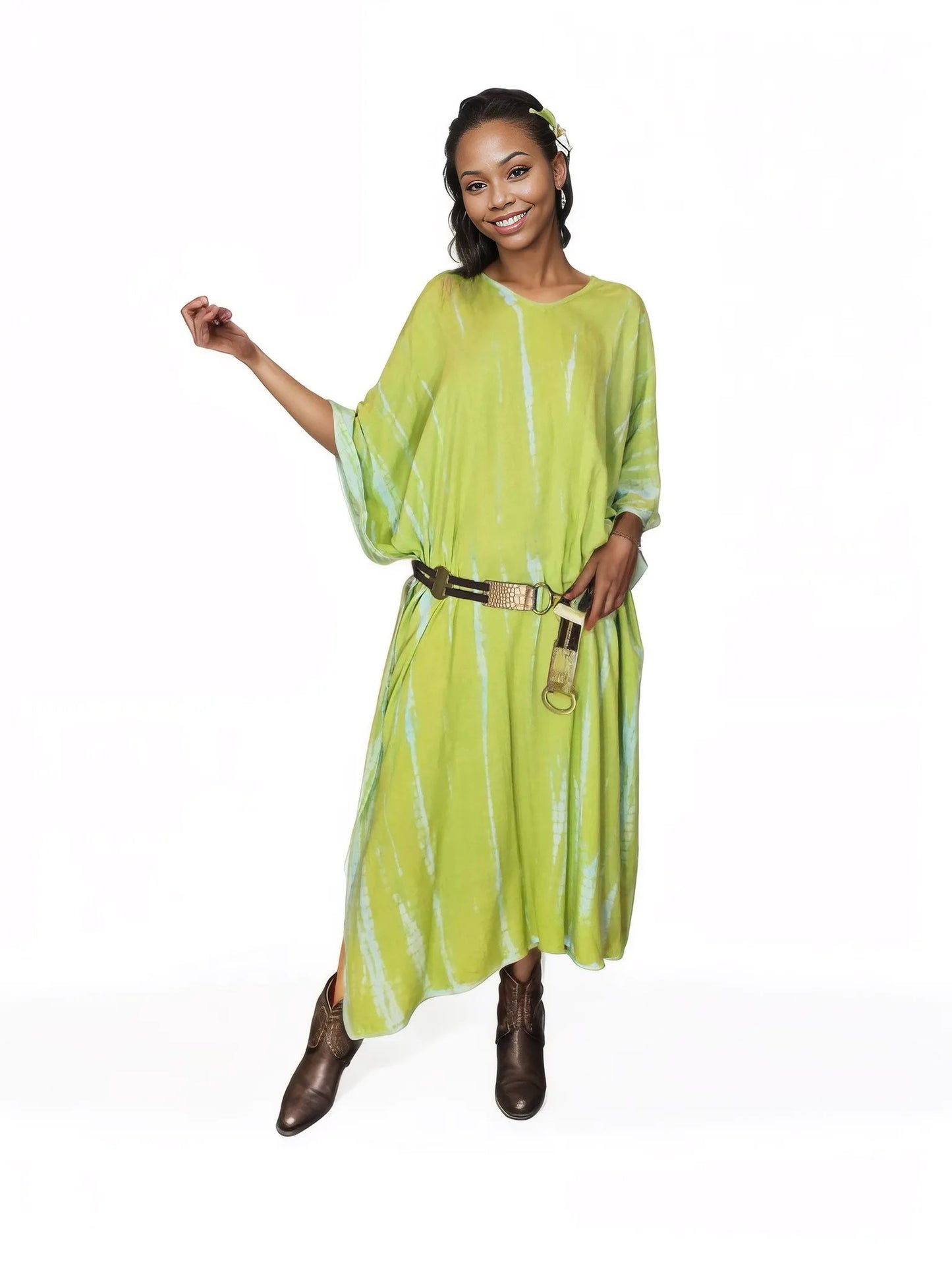 Boho Raw Lime Launch Dress