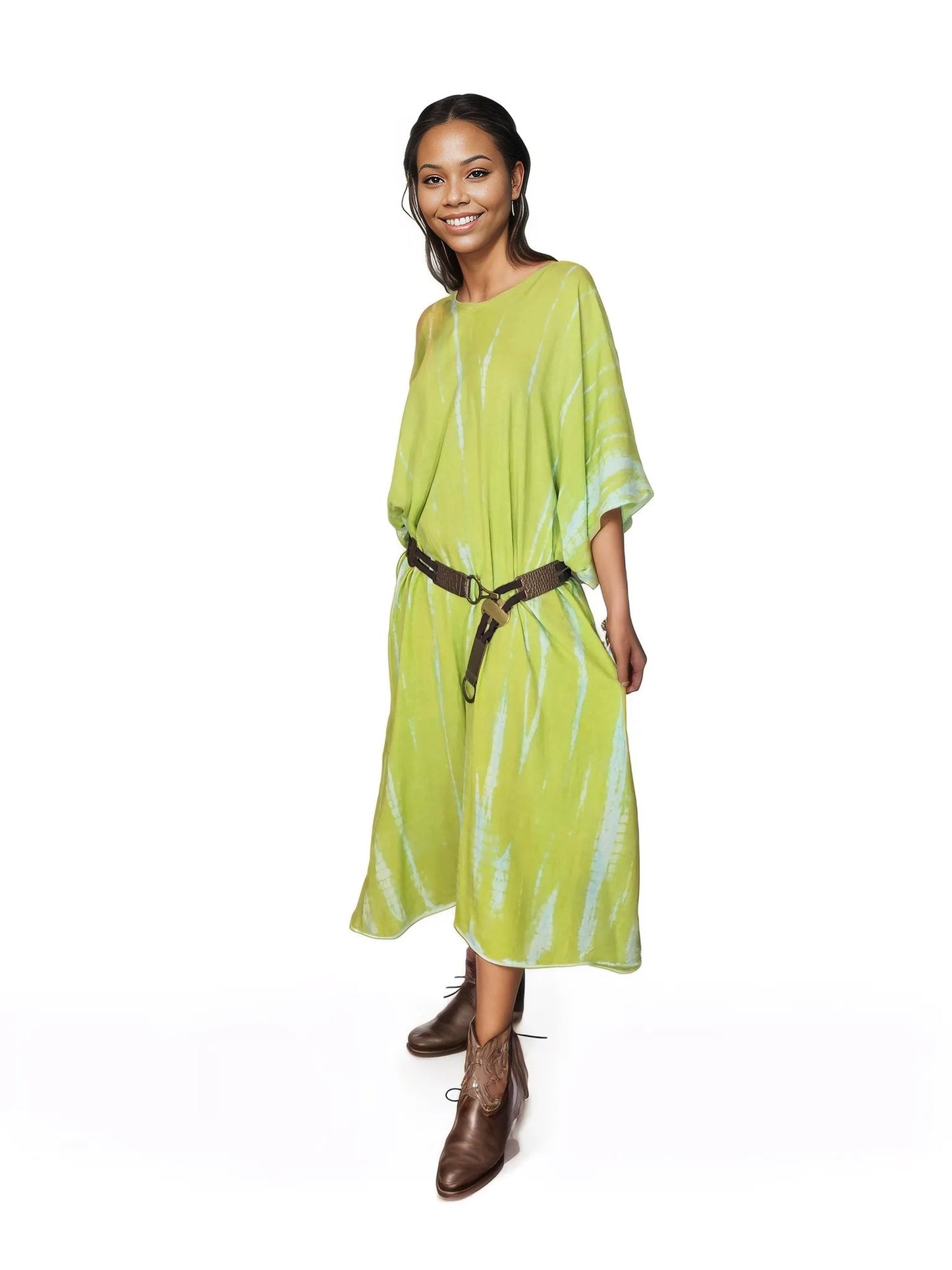 Boho Raw Lime Launch Dress