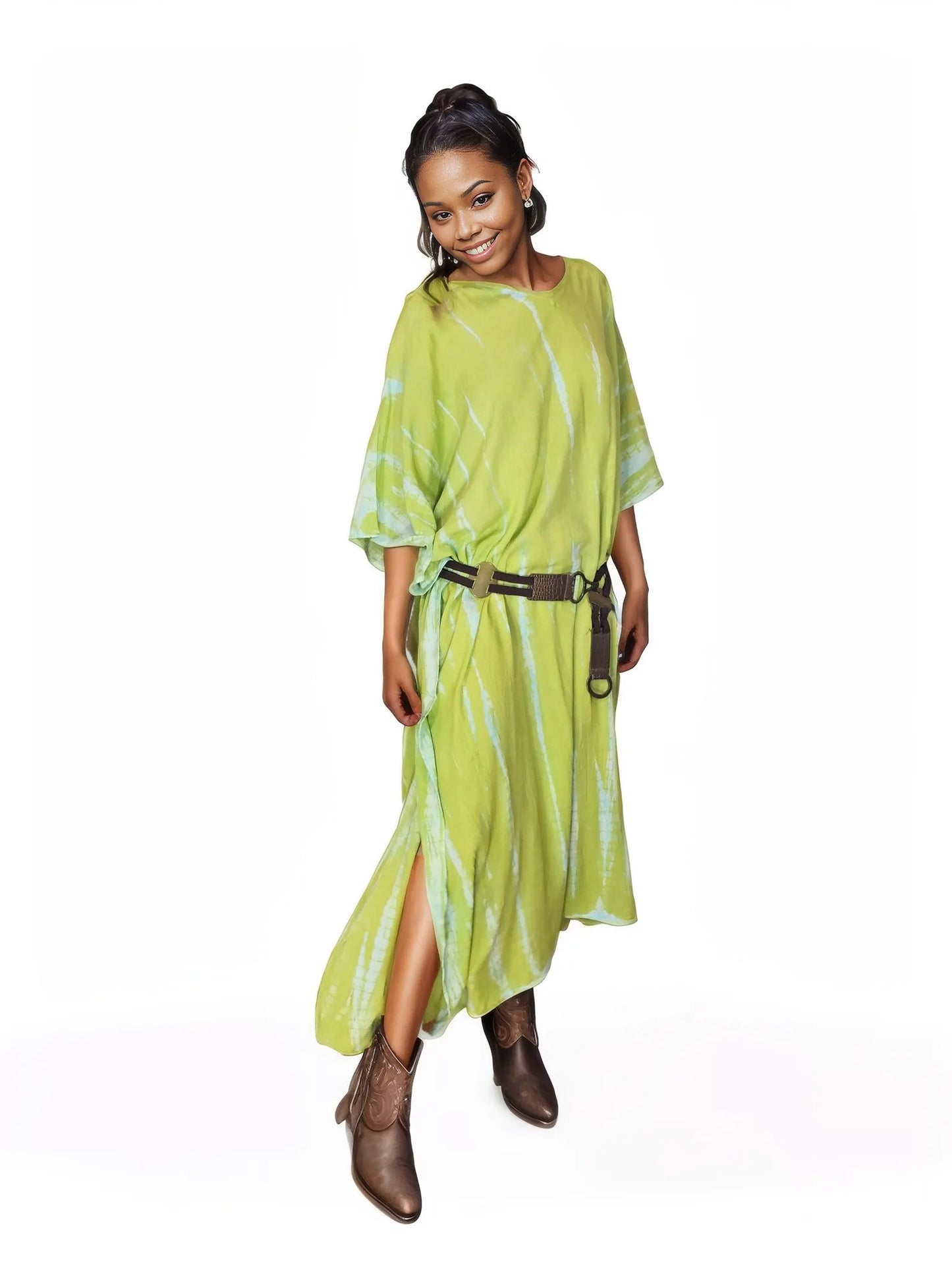 Boho Raw Lime Launch Dress