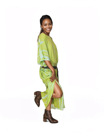 Boho Raw Lime Launch Dress