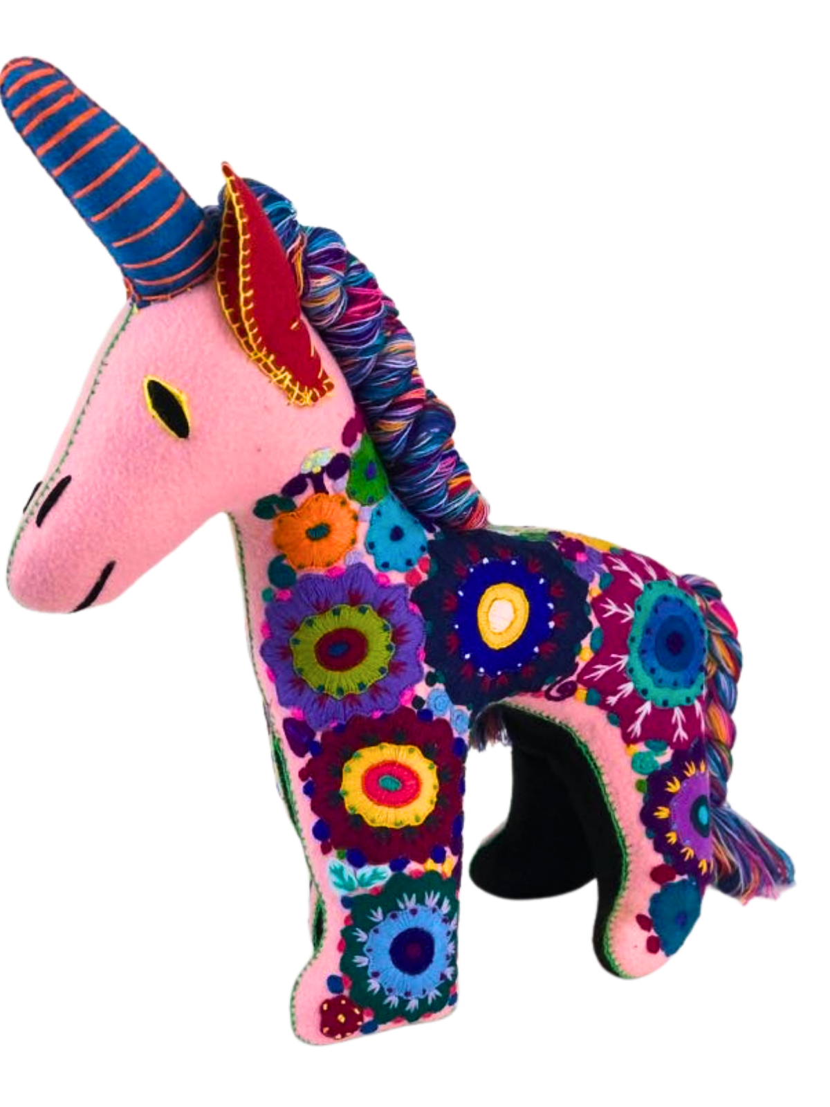 Otomi Hand Embroidered "Zorrillo" - Tenku Designs