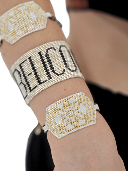 Wixarika Miyuki Beaded Bracelets – Handmade Mexican Huichol Jewelry "Corona"