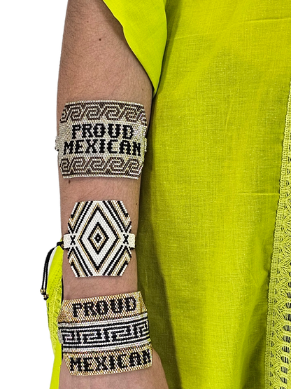 Wixarika Miyuki Beaded Bracelets – Handmade Mexican Huichol Jewelry "Corona"