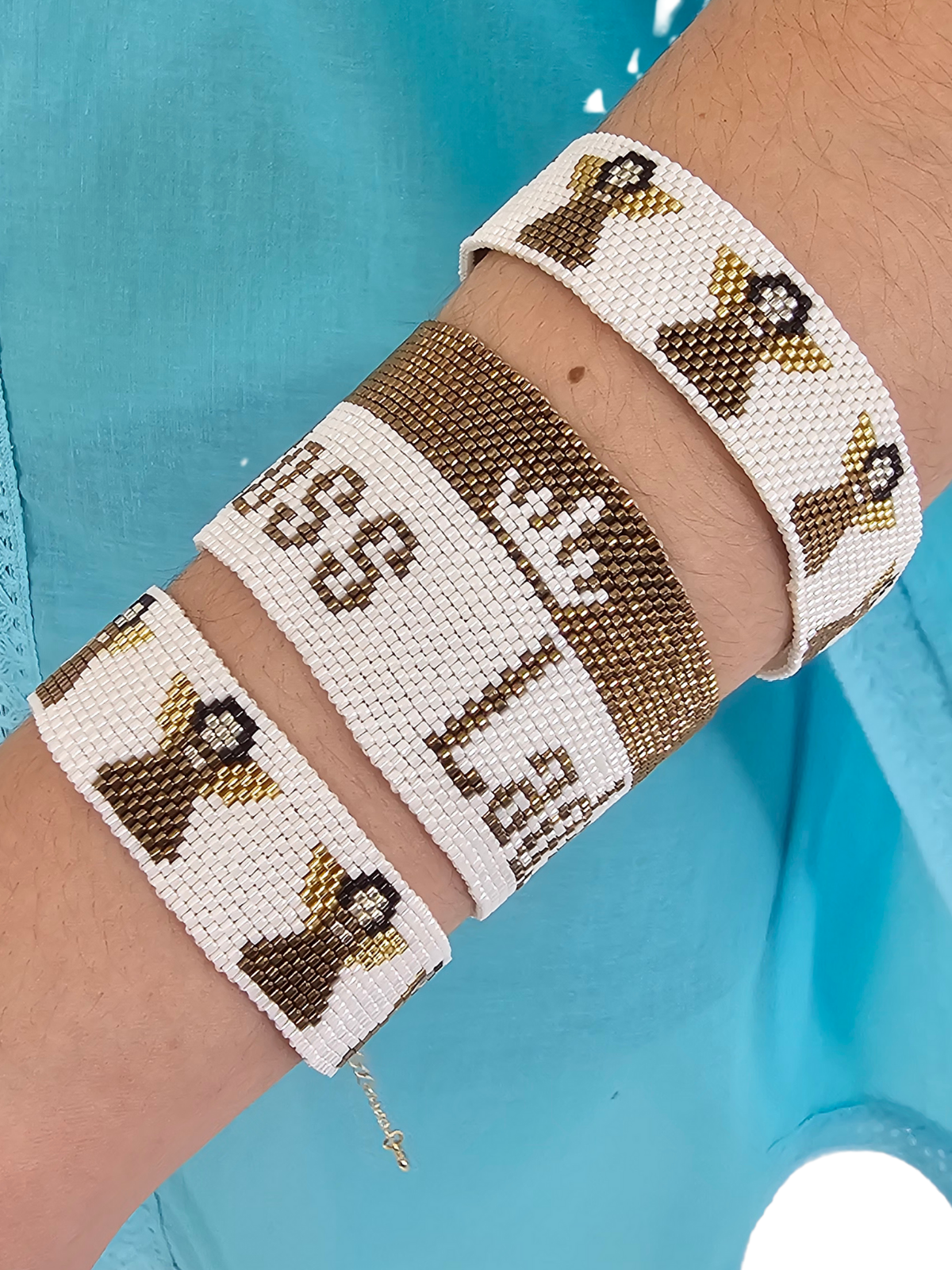 Wixarika Miyuki Beaded Bracelets – Handmade Mexican Huichol Jewelry "Corona"