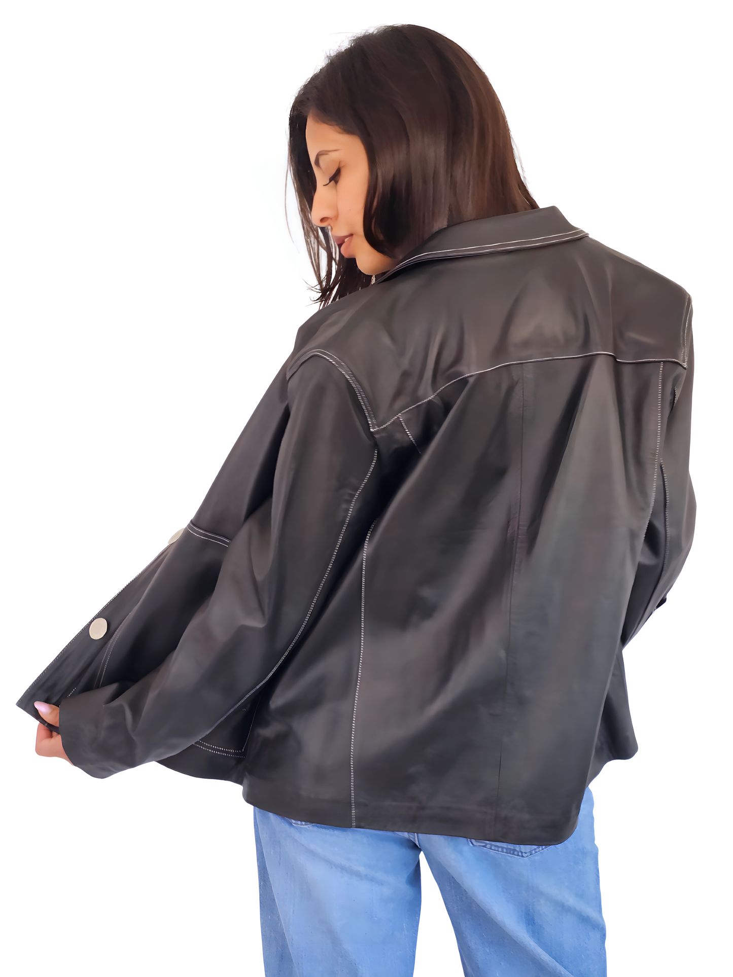 Oversized Hand Crafted Leather Jacket Tosai