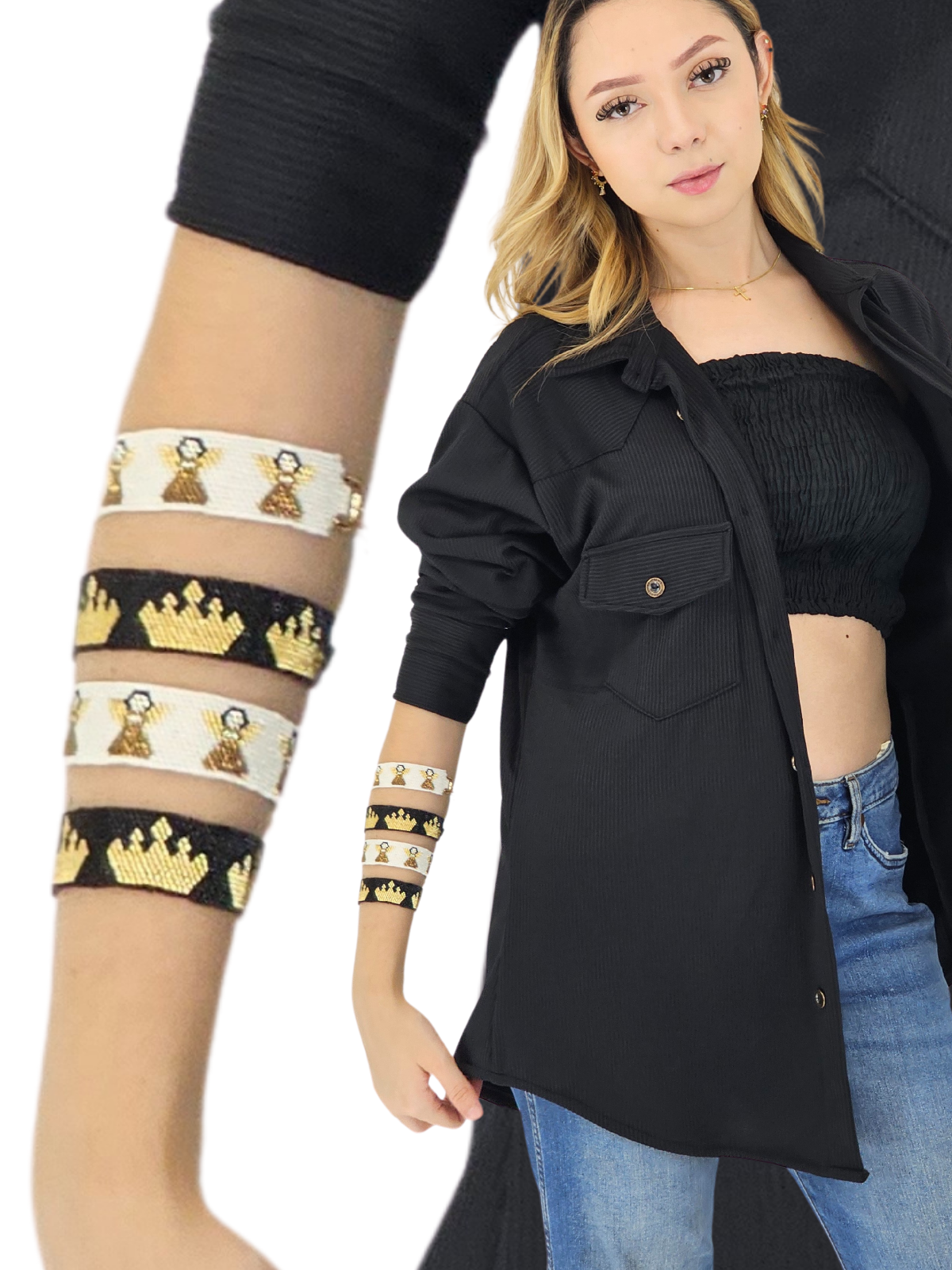 Wixarika Miyuki Beaded Bracelets – Handmade Mexican Huichol Jewelry "Corona"