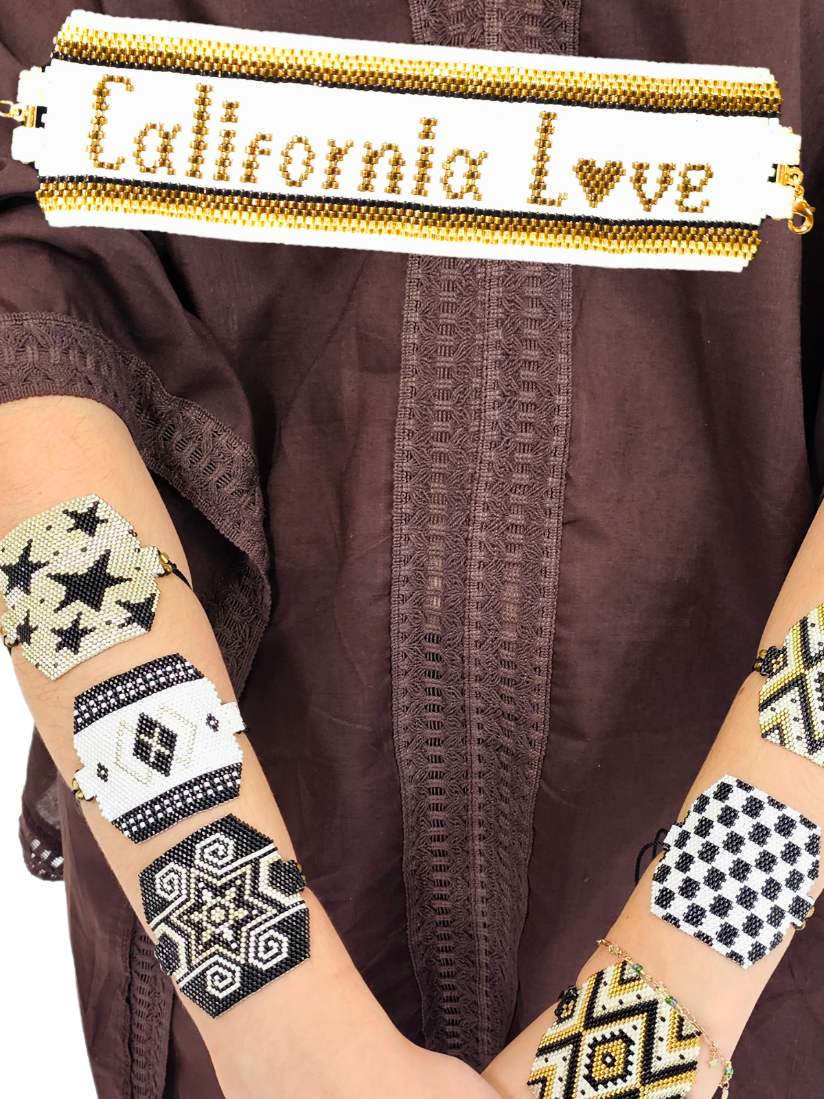 Wixarika Miyuki Beaded Bracelets – Handmade Mexican Huichol Jewelry "Corona"