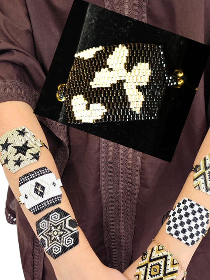 Wixarika Miyuki Beaded Bracelets – Handmade Mexican Huichol Jewelry "Corona"