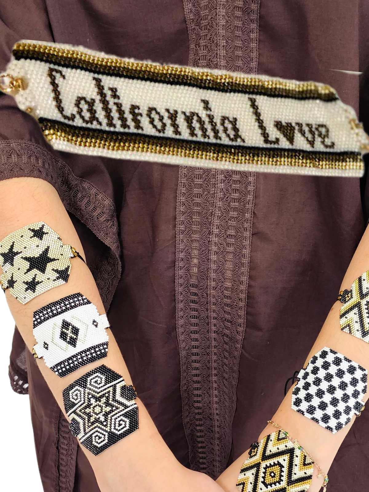 Wixarika Miyuki Beaded Bracelets – Handmade Mexican Huichol Jewelry "Corona"