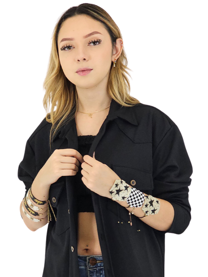 Wixarika Miyuki Beaded Bracelets – Handmade Mexican Huichol Jewelry "Corona"