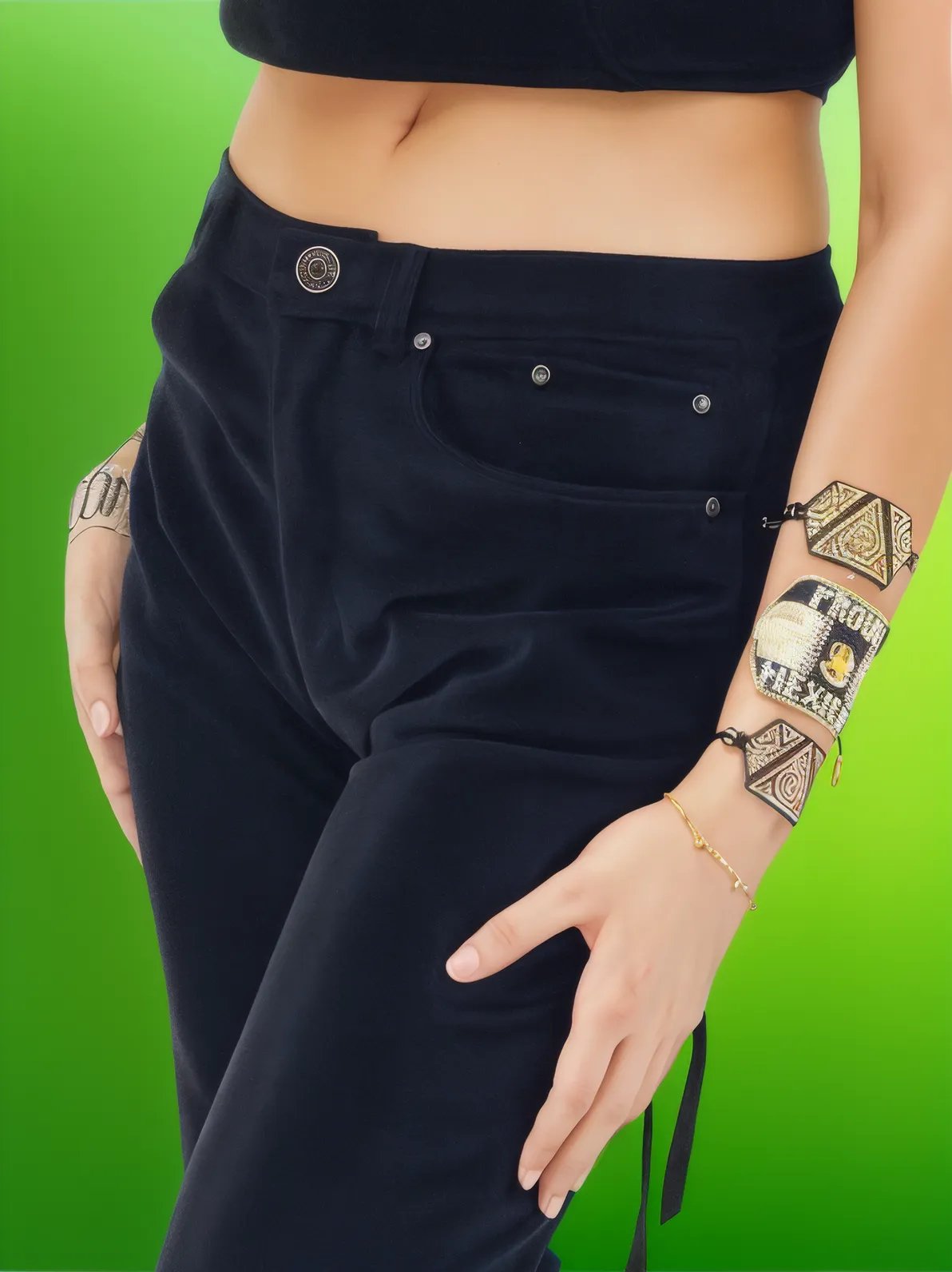 5 - Pocket Oversized Velvet Pants – Lightweight, Breathable & Stylish Black - Tenku Designs