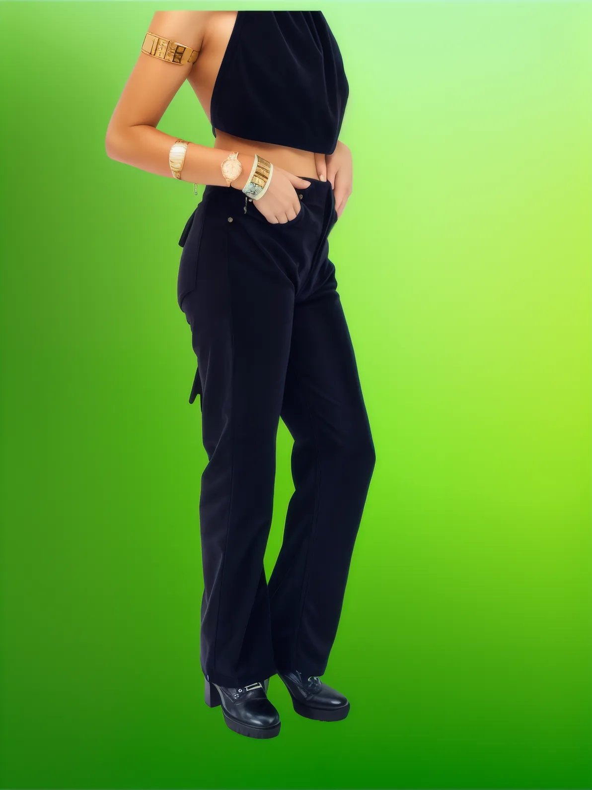 5 - Pocket Oversized Velvet Pants – Lightweight, Breathable & Stylish Black - Tenku Designs