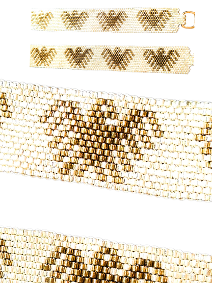 Wixarika Miyuki Beaded Bracelets – Handmade Mexican Huichol Jewelry "Corona"