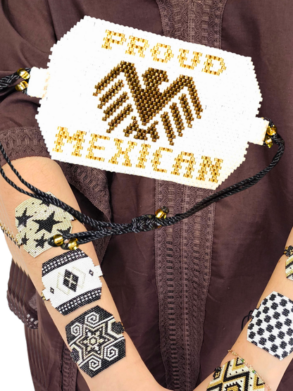 Wixarika Miyuki Beaded Bracelets – Handmade Mexican Huichol Jewelry "Corona"