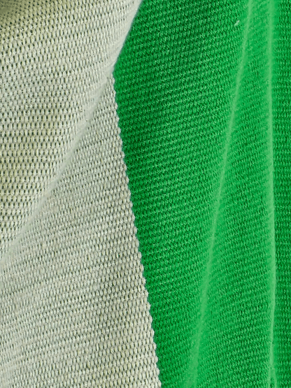 Authentic Handwoven Backstrap Loom Top with Brocade – Artisan - Made Blouse Lime Green Stripes - Tenku Designs