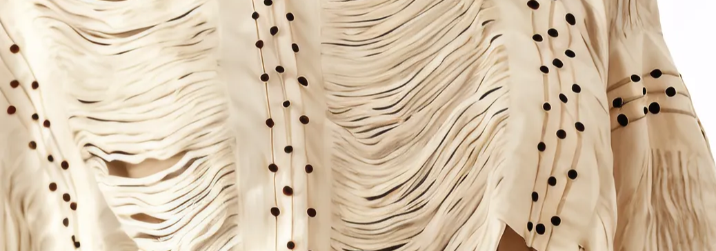 Authentic Handwoven Backstrap Loom Top with Brocade – Artisan-MadeBlouse Long Off White