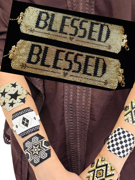 Authentic Wixarika Miyuki Bracelet "Blessed" - Tenku Designs