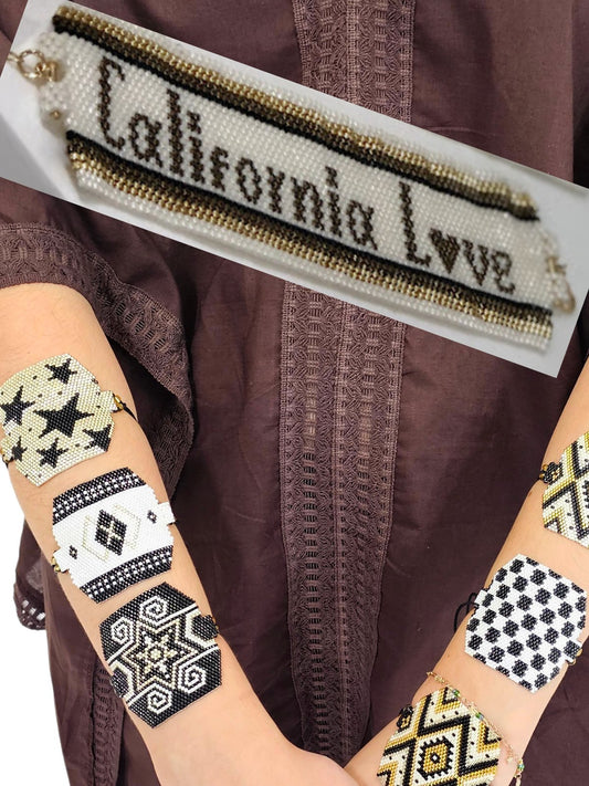 Authentic Wixarika Miyuki Bracelet "California Love" - Tenku Designs