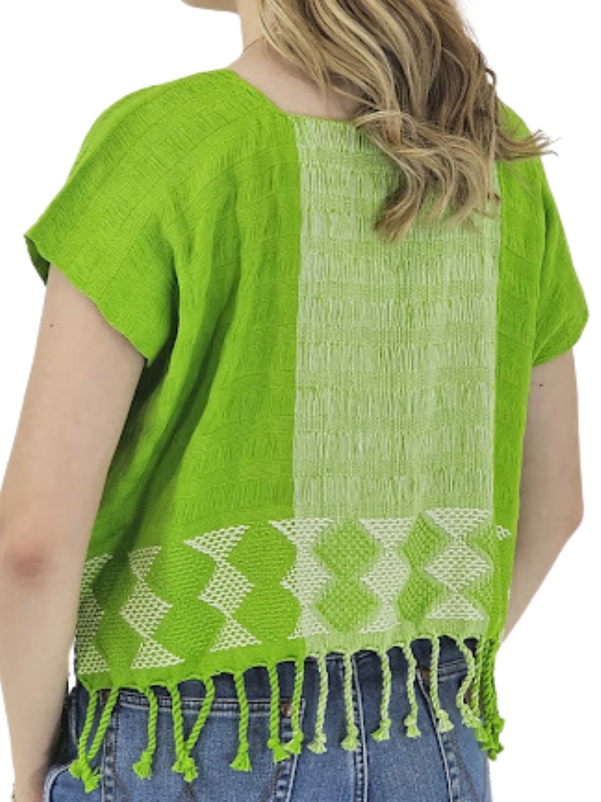 BackStrap Loom Top Lime Green - Tenku Designs