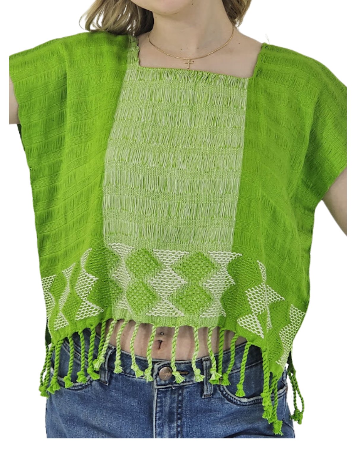 BackStrap Loom Top Lime Green - Tenku Designs