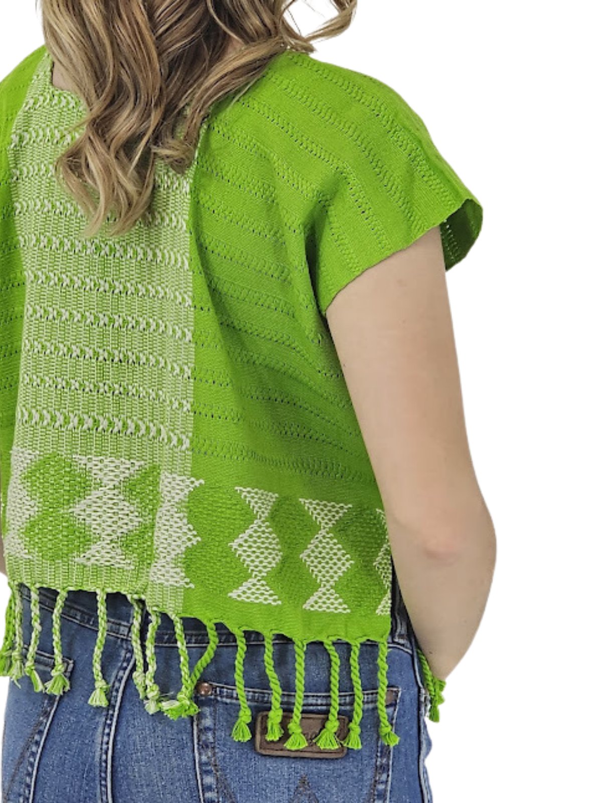 BackStrap Loom Top Lime Green - Tenku Designs