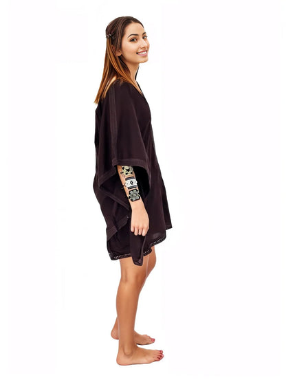 BOHO Cotton Dress Black * - Tenku Designs