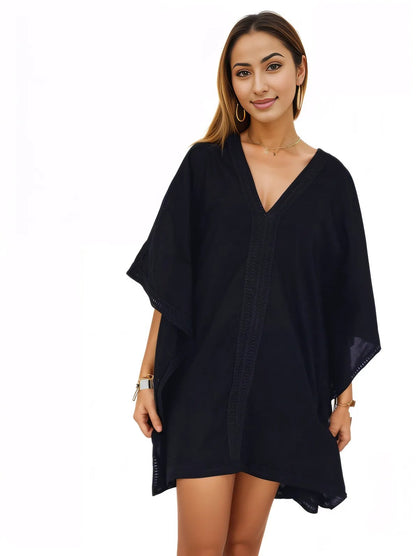 BOHO Cotton Dress Black * - Tenku Designs