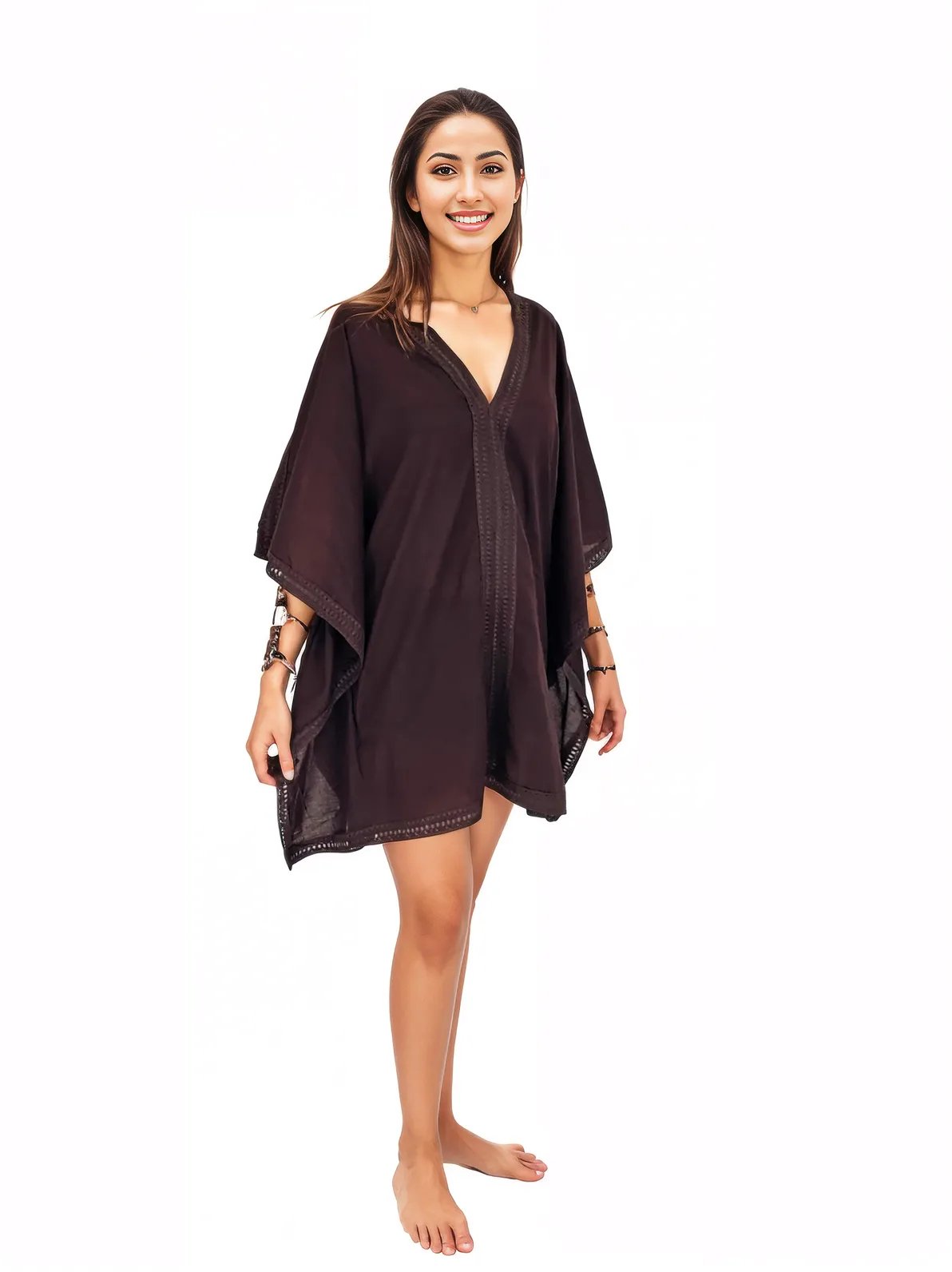 BOHO Cotton Dress Black * - Tenku Designs