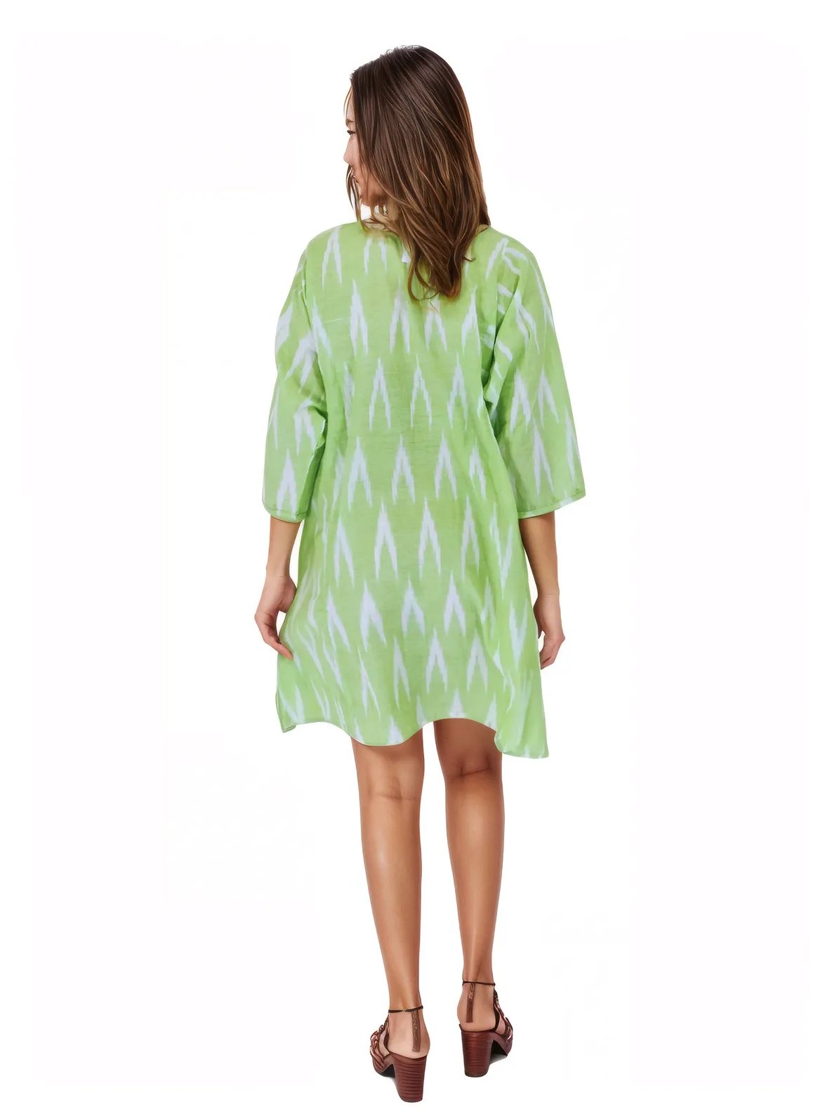 BOHO Cotton Dusty Lime Dress * - Tenku Designs