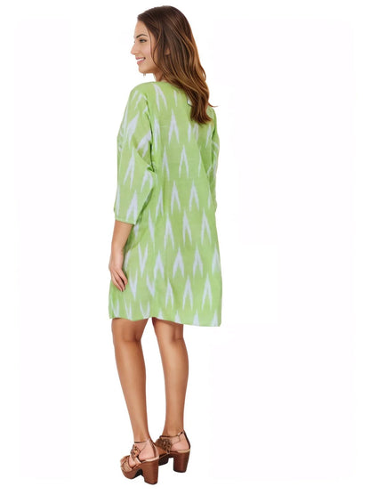 BOHO Cotton Dusty Lime Dress * - Tenku Designs