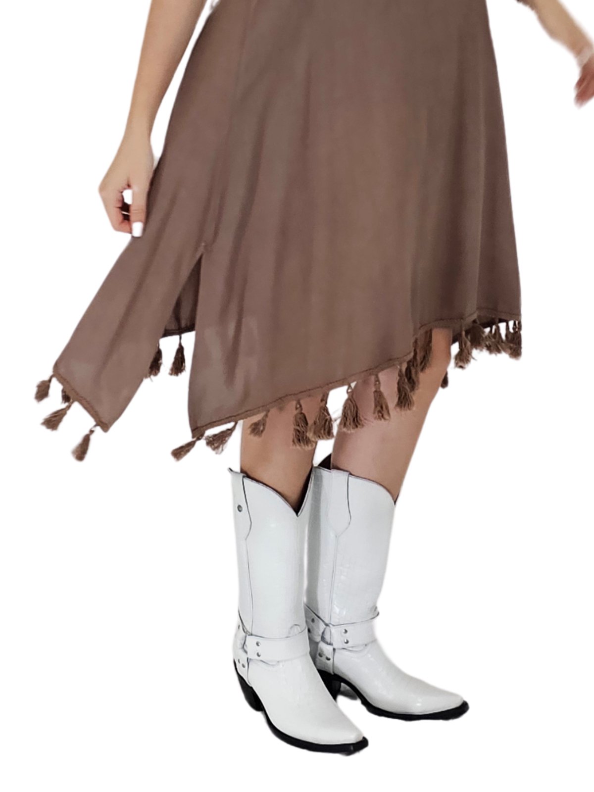 Boho Launch Dress adj Straps Dusty Brown * - Tenku Designs