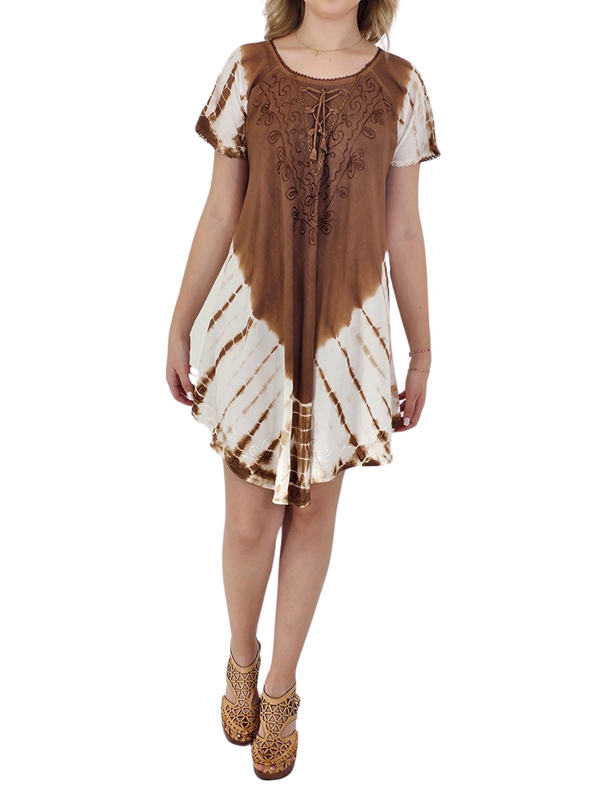 Boho Launch Dress Brown * - Tenku Designs