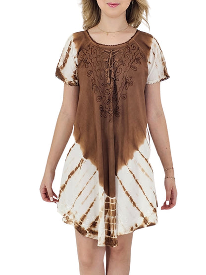 Boho Launch Dress Brown * - Tenku Designs