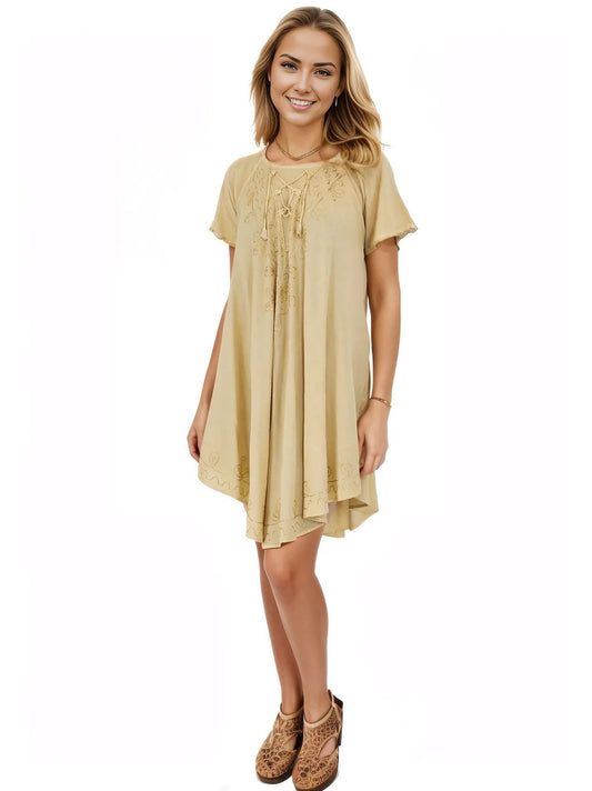 Boho Launch Dress Light Yellow * - Tenku Designs