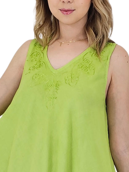 Boho Launch Dress Lime Green * - Tenku Designs