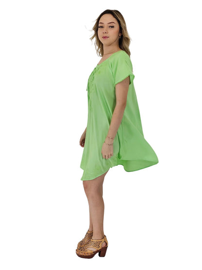 Boho Launch Dress Lime Green * - Tenku Designs