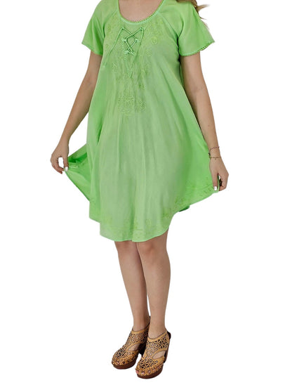 Boho Launch Dress Lime Green * - Tenku Designs